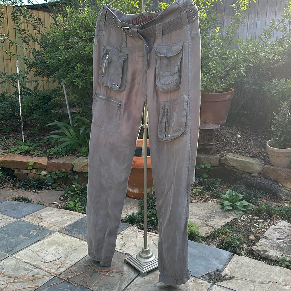 JOHNNY WAS “Pete & Greta” Silky (Cupra/Rayon) Cargo Pants
